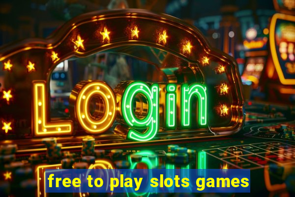 free to play slots games