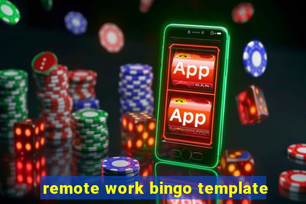 remote work bingo template