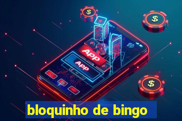 bloquinho de bingo