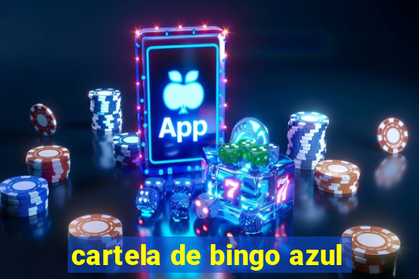 cartela de bingo azul