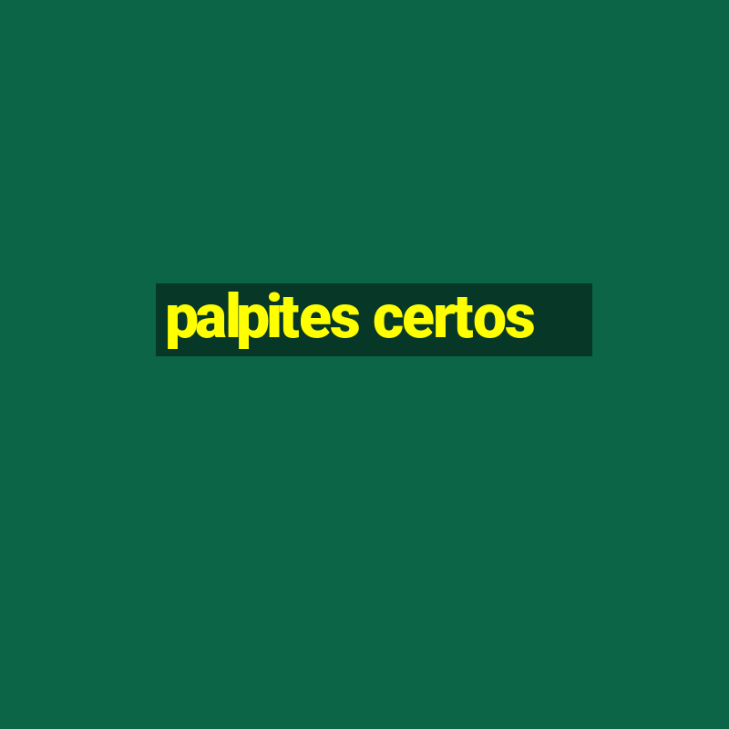 palpites certos