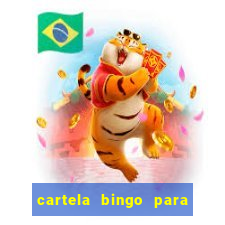 cartela bingo para cha de cozinha imprimir gratis