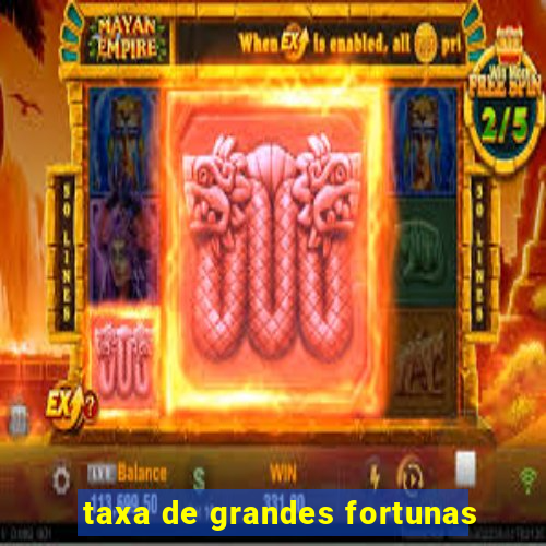 taxa de grandes fortunas