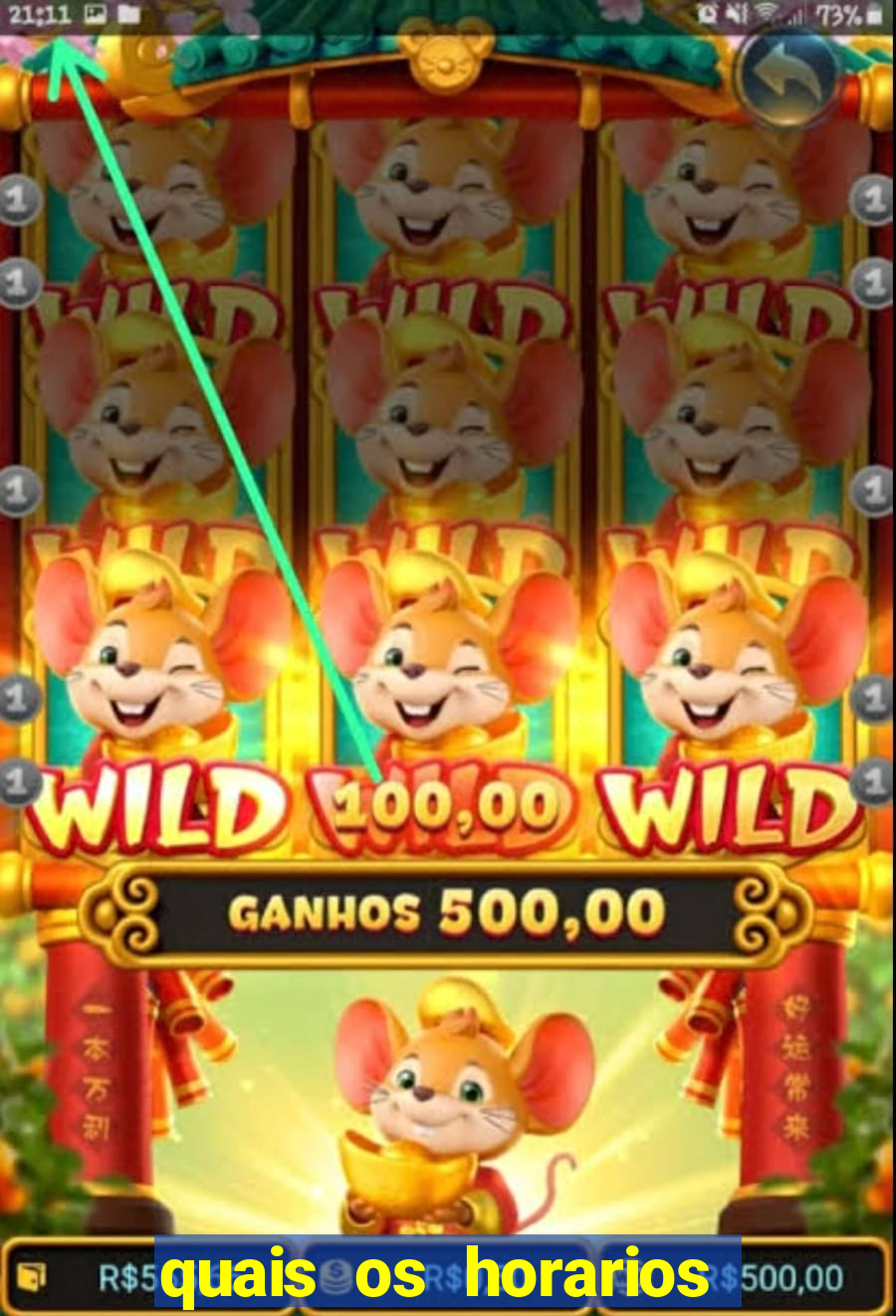 quais os horarios para jogar fortune tiger