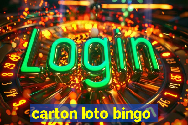 carton loto bingo