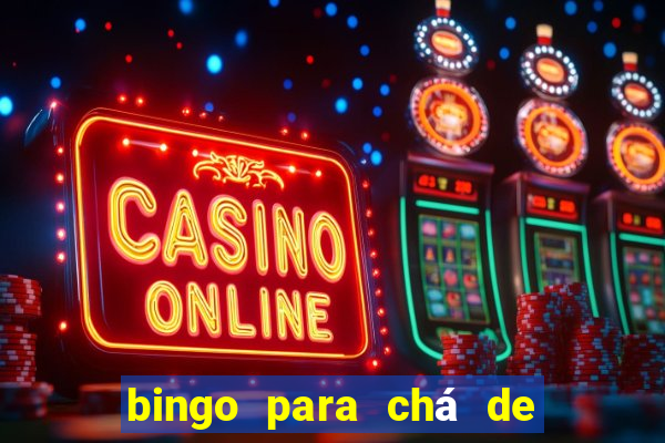 bingo para chá de bebê para imprimir grátis