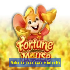 ficha de jogo para minigolfe