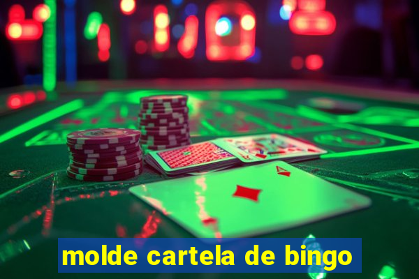 molde cartela de bingo