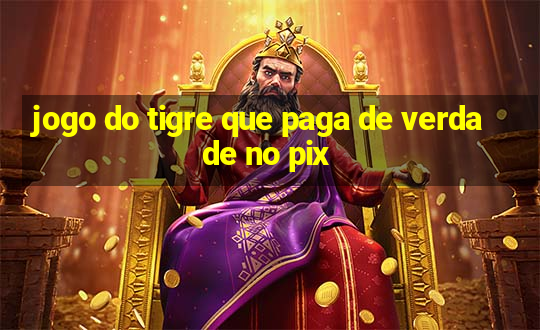 jogo do tigre que paga de verdade no pix