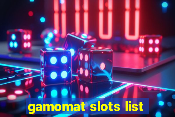 gamomat slots list