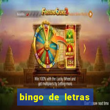 bingo de letras para imprimir colorido