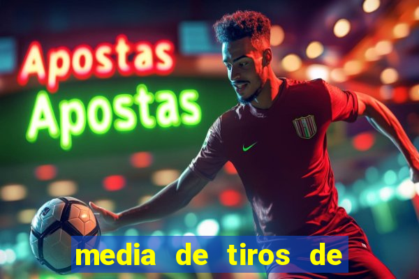 media de tiros de meta por jogo