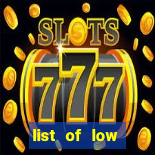 list of low volatility slot machines