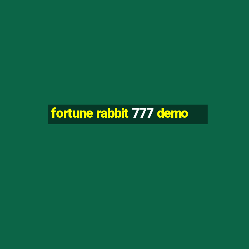 fortune rabbit 777 demo