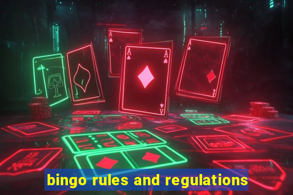 bingo rules and regulations