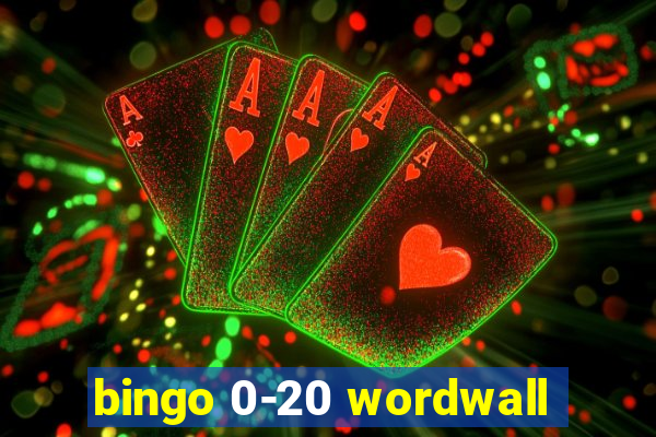 bingo 0-20 wordwall