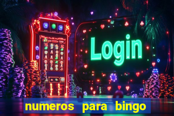 numeros para bingo de 1 a 100