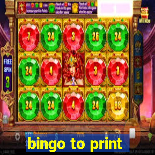 bingo to print