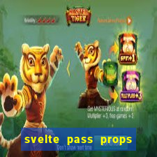 svelte pass props to slot