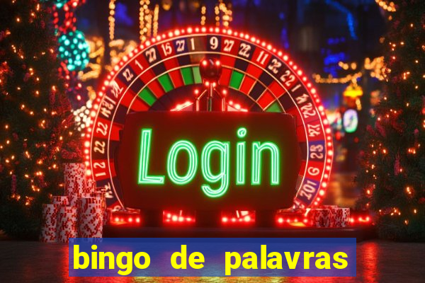 bingo de palavras para imprimir