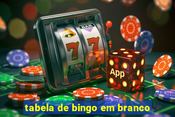 tabela de bingo em branco