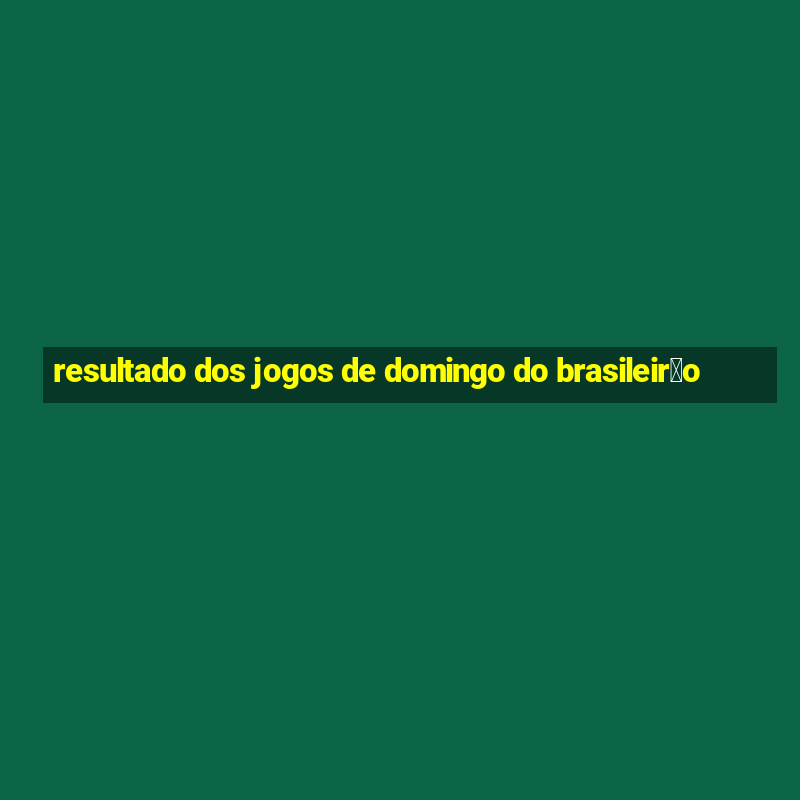 resultado dos jogos de domingo do brasileir茫o