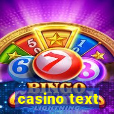 casino text