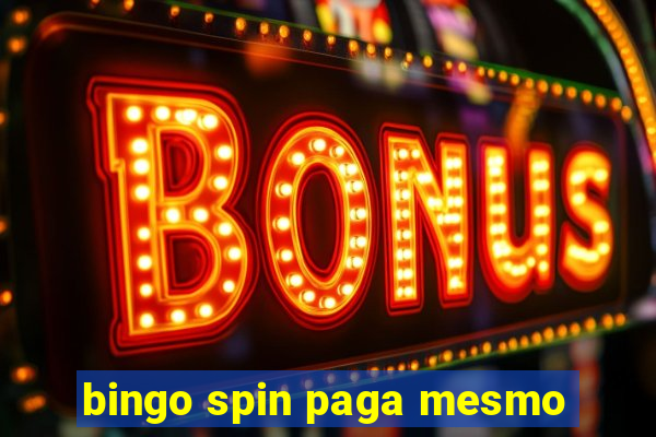 bingo spin paga mesmo