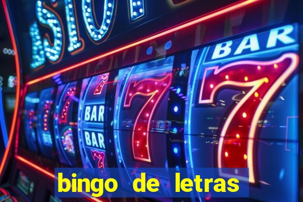 bingo de letras colorido para imprimir