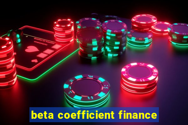 beta coefficient finance