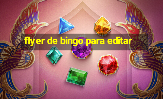 flyer de bingo para editar