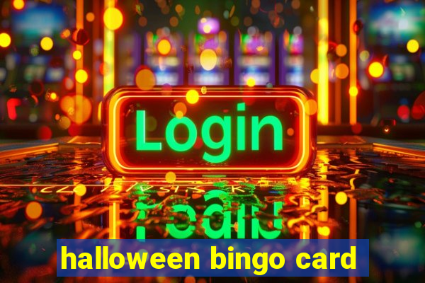 halloween bingo card