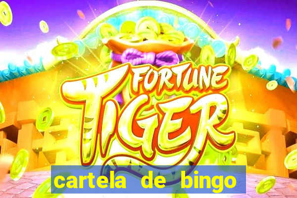 cartela de bingo de letras