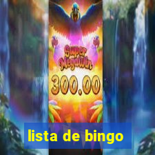 lista de bingo