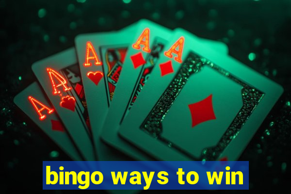 bingo ways to win