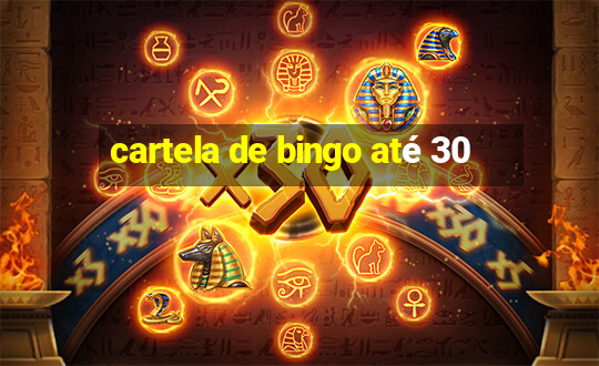 cartela de bingo até 30