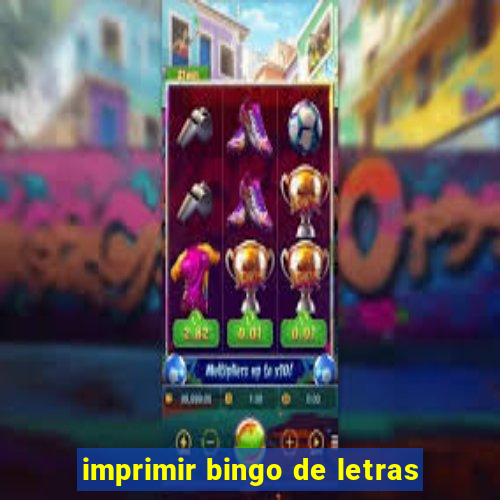 imprimir bingo de letras