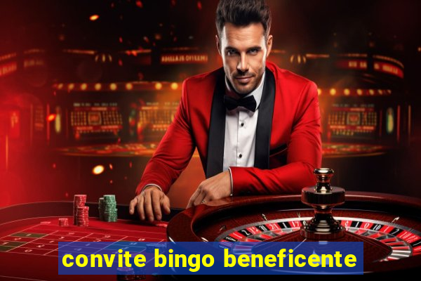 convite bingo beneficente