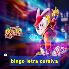 bingo letra cursiva