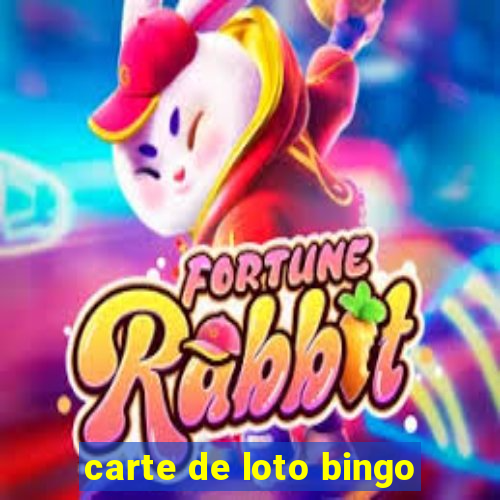 carte de loto bingo