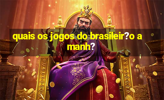 quais os jogos do brasileir?o amanh?