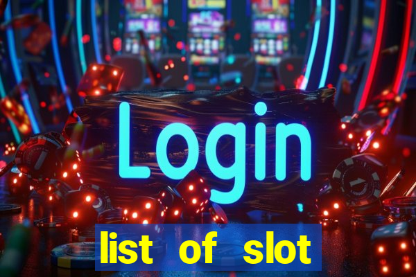 list of slot machines at jake's 58