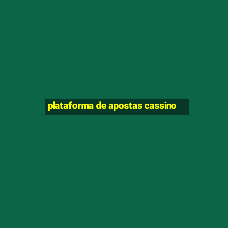 plataforma de apostas cassino