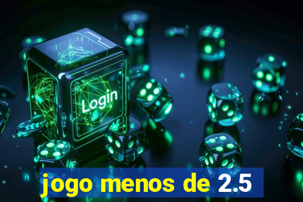 jogo menos de 2.5