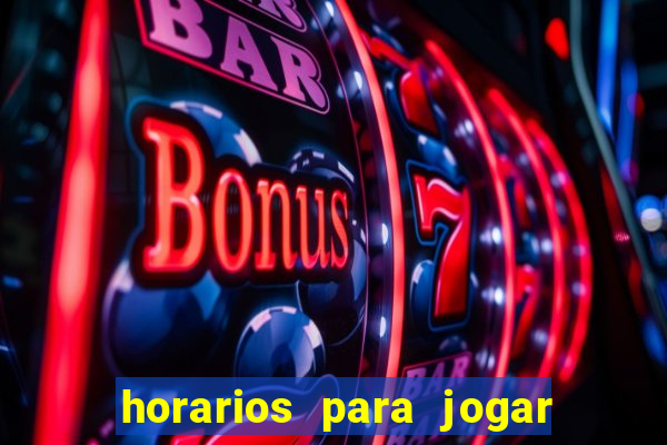 horarios para jogar fortune tiger