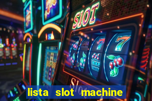 lista slot machine da bar