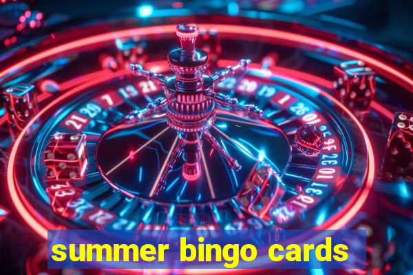 summer bingo cards