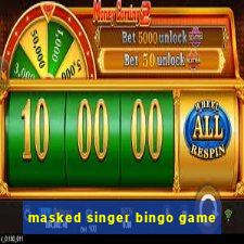 masked singer bingo game