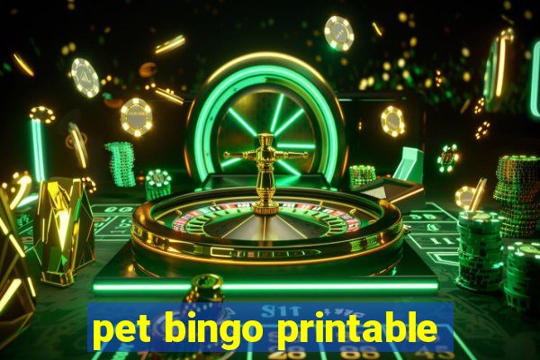 pet bingo printable