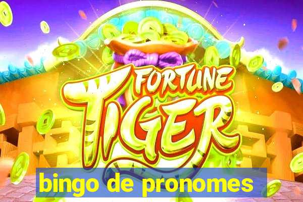 bingo de pronomes